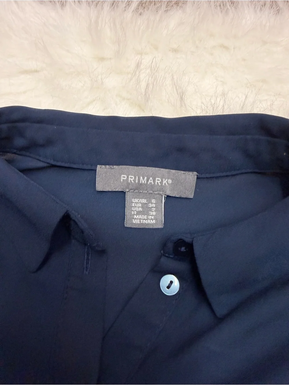 Primark Dark Navy Long-Sleeve Button-Down Shirt